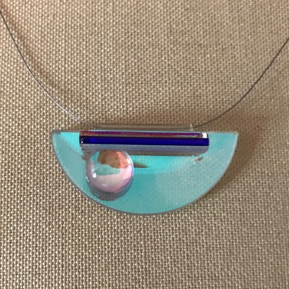Piper Jewelry - Piper Dichroic Glass Geometric Pendant